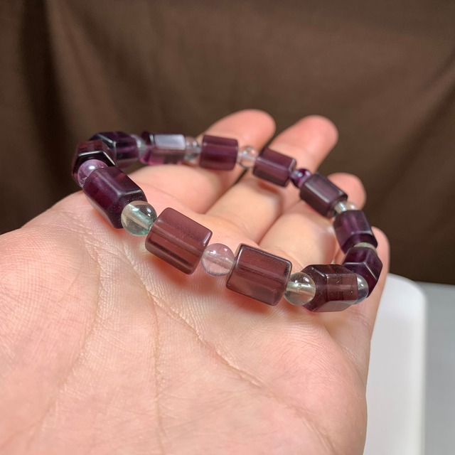 2.希少カラー☆カットフローライト・ブレスレット