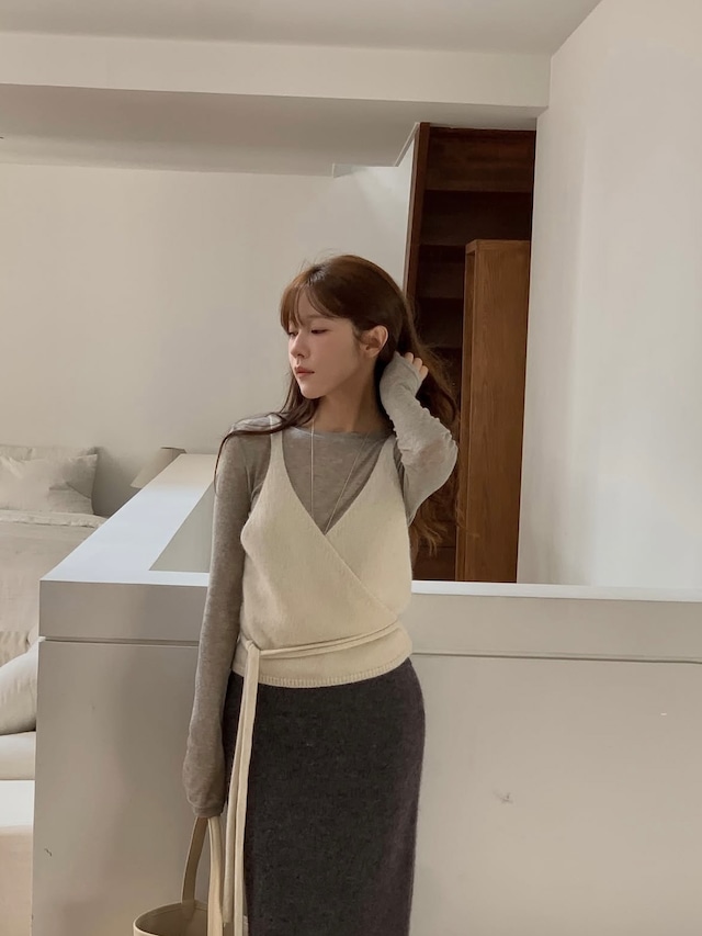 (予約) miel / Delly wrap bustier 4color