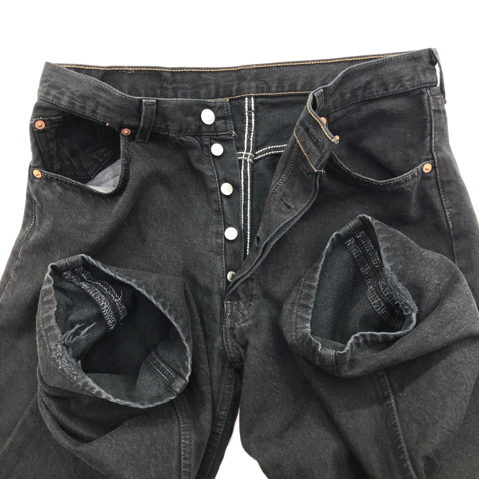 90s Levi's USA製 501 サルファ ブラック 後染め 黒 ジーンズ LEVI'S リーバイス 90年代 USA製 501 後染め サルファブラック デニム