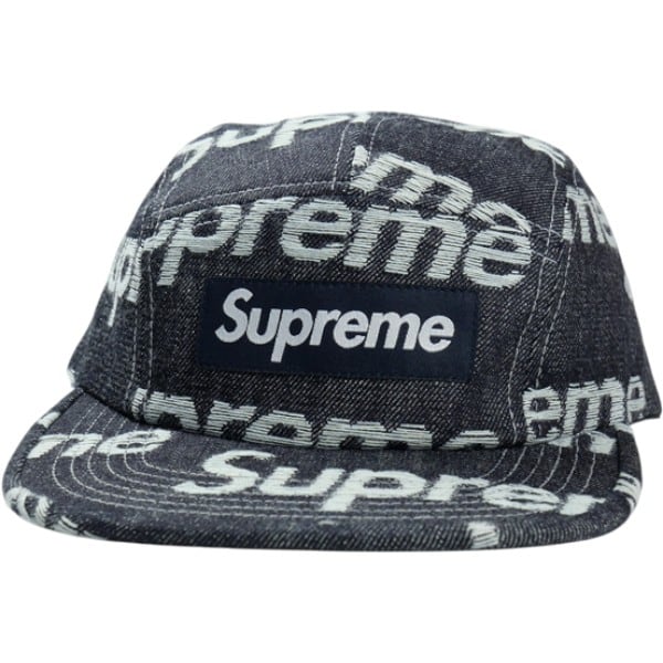 シュプリーム supreme キャップ　インディゴ Size【フリー】 SUPREME シュプリーム 25FW Jacquard Logos Denim Camp