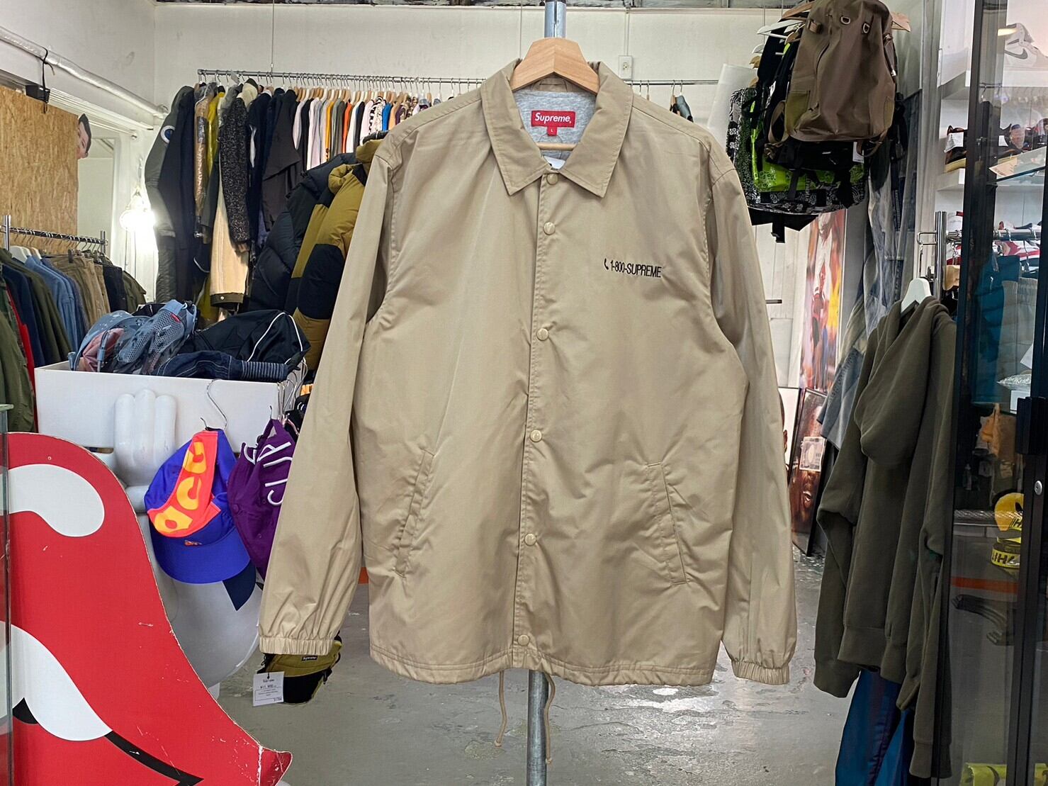Supreme 1-800 COACHES JACKET TAN LARGE 42907 | BRAND BUYERS OSAKA 
