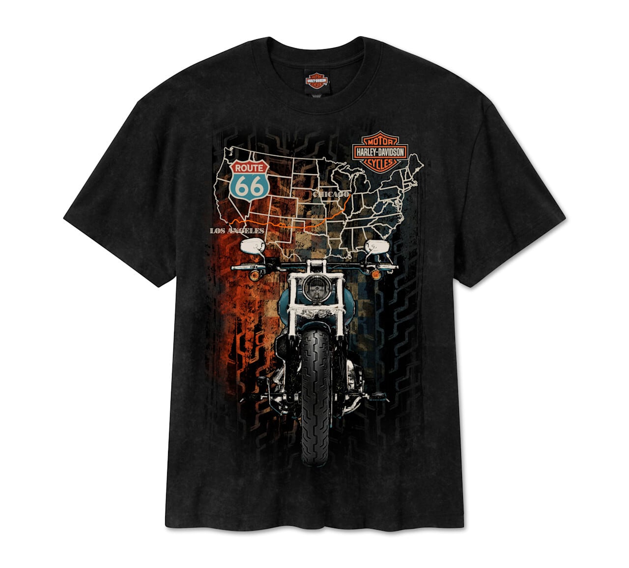 メンズ H-D®ルート66アニバーサリーTシャツ | ハーレーダビッドソン福岡