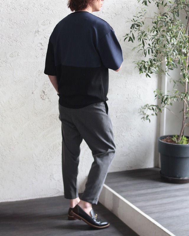 【Select】接触冷感クールとろみポンチ 切り替え半袖Tシャツ　(250404)