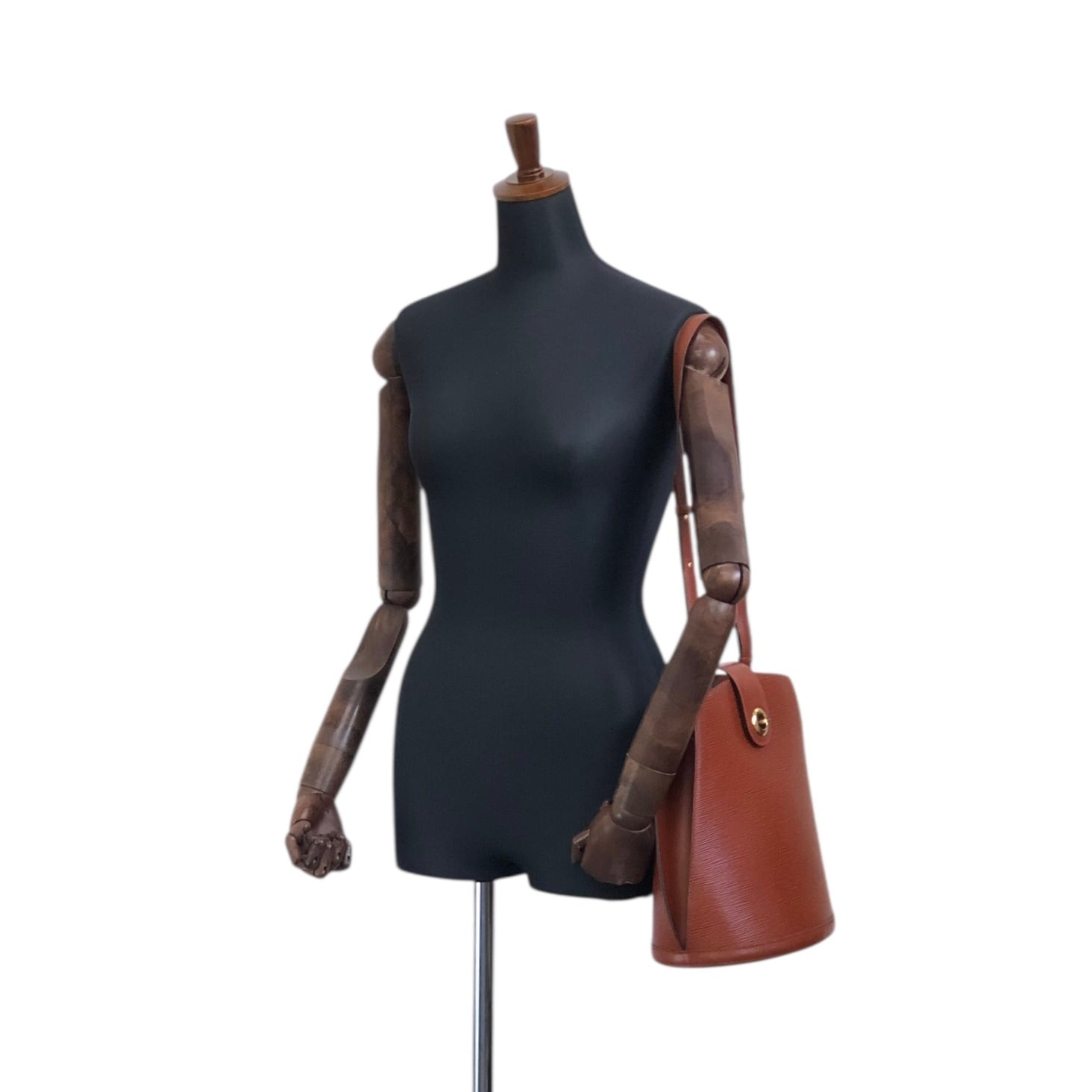 ひ*K様 LOUIS VUITTON エピ ショルダーバッグ ブラウン LOUIS VUITTON ルイヴィトン エピ ショルダーバッグ ブラウン ターン