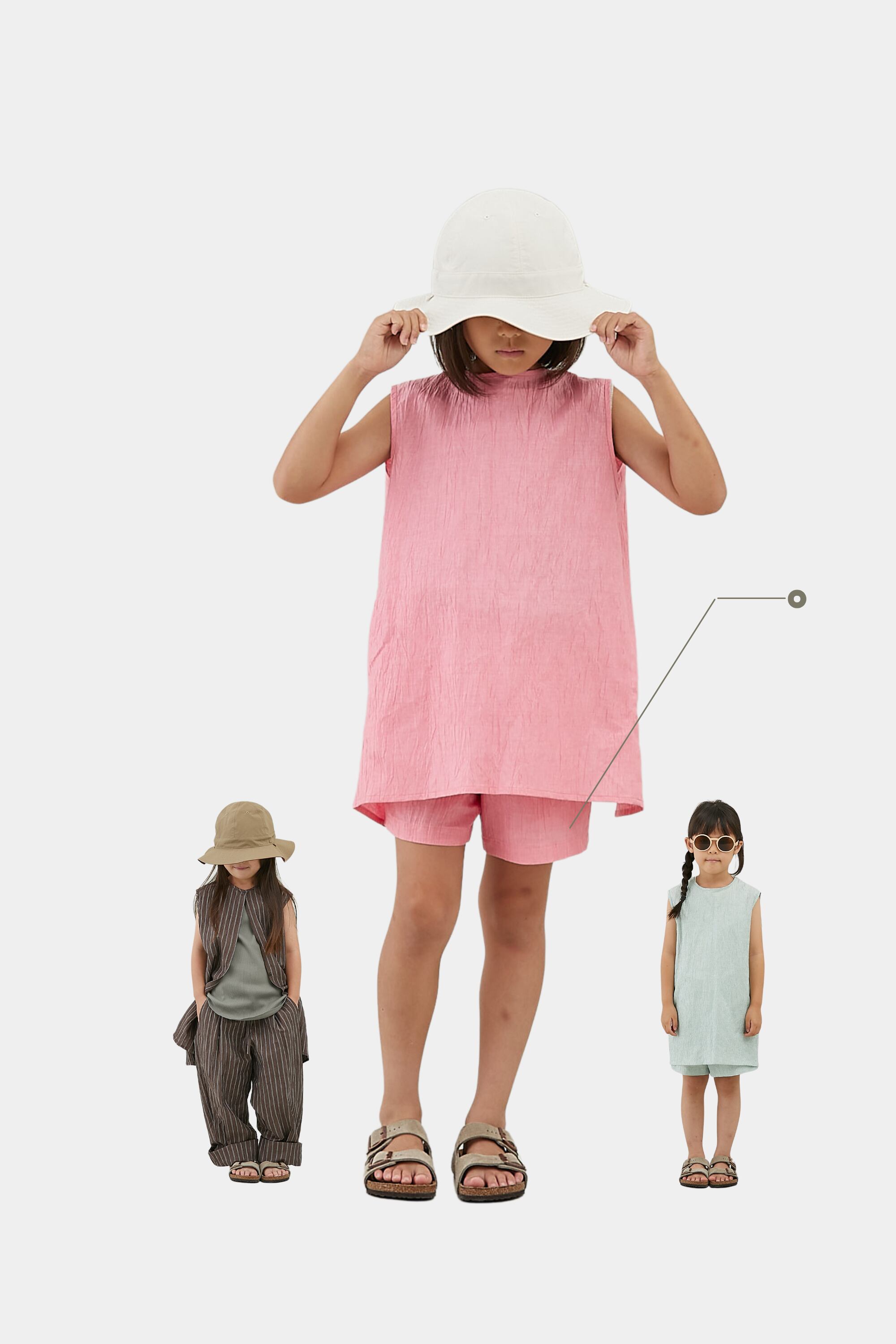 baby organic slub wide T / gray / MOUN TEN. 25SS main image 0