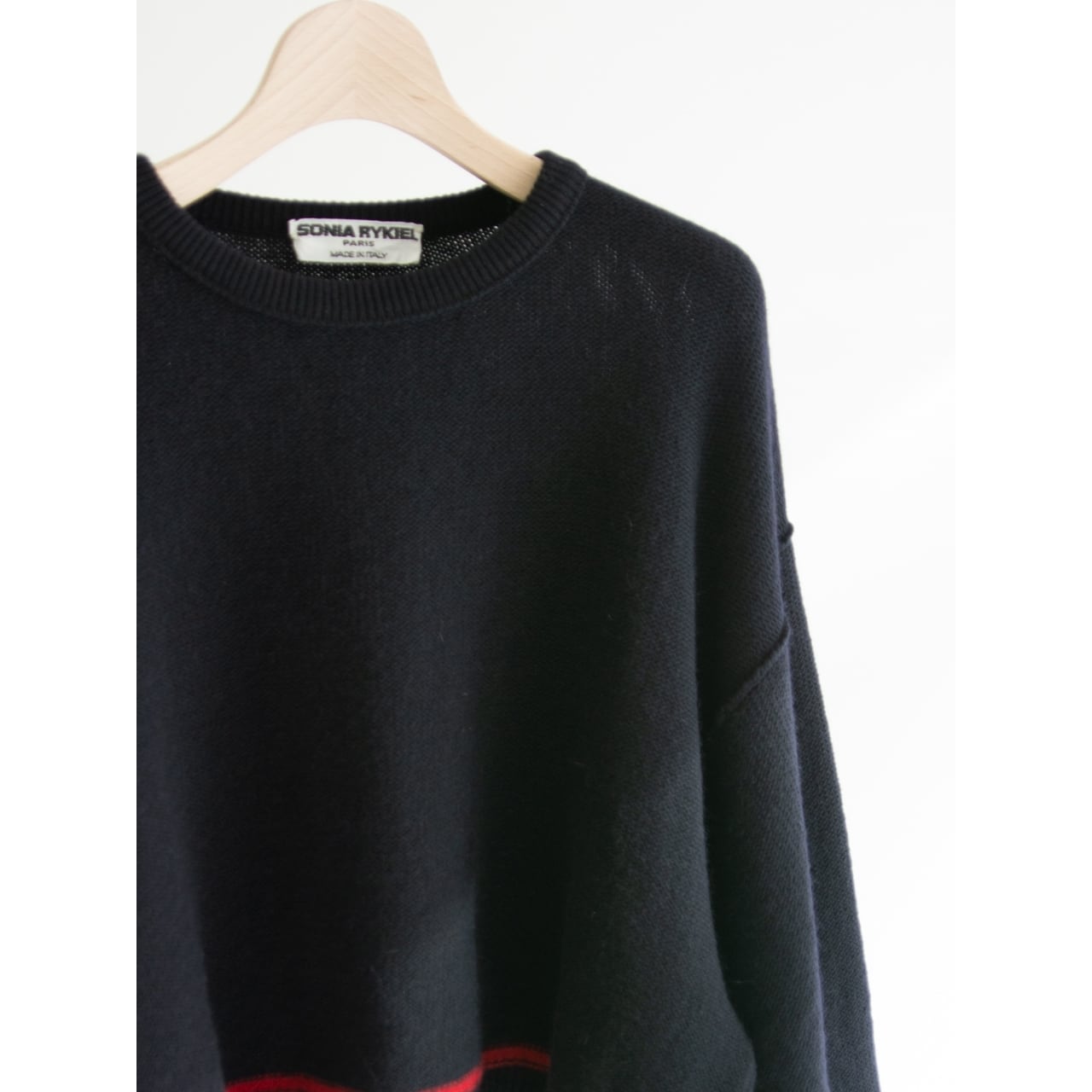 SONIA RYKIEL】Made in Italy 100% Wool Oversized Pullover Sweater