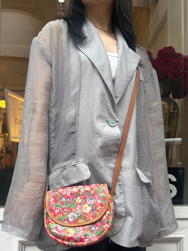 KENZO / vintage flower design shoulder bag.