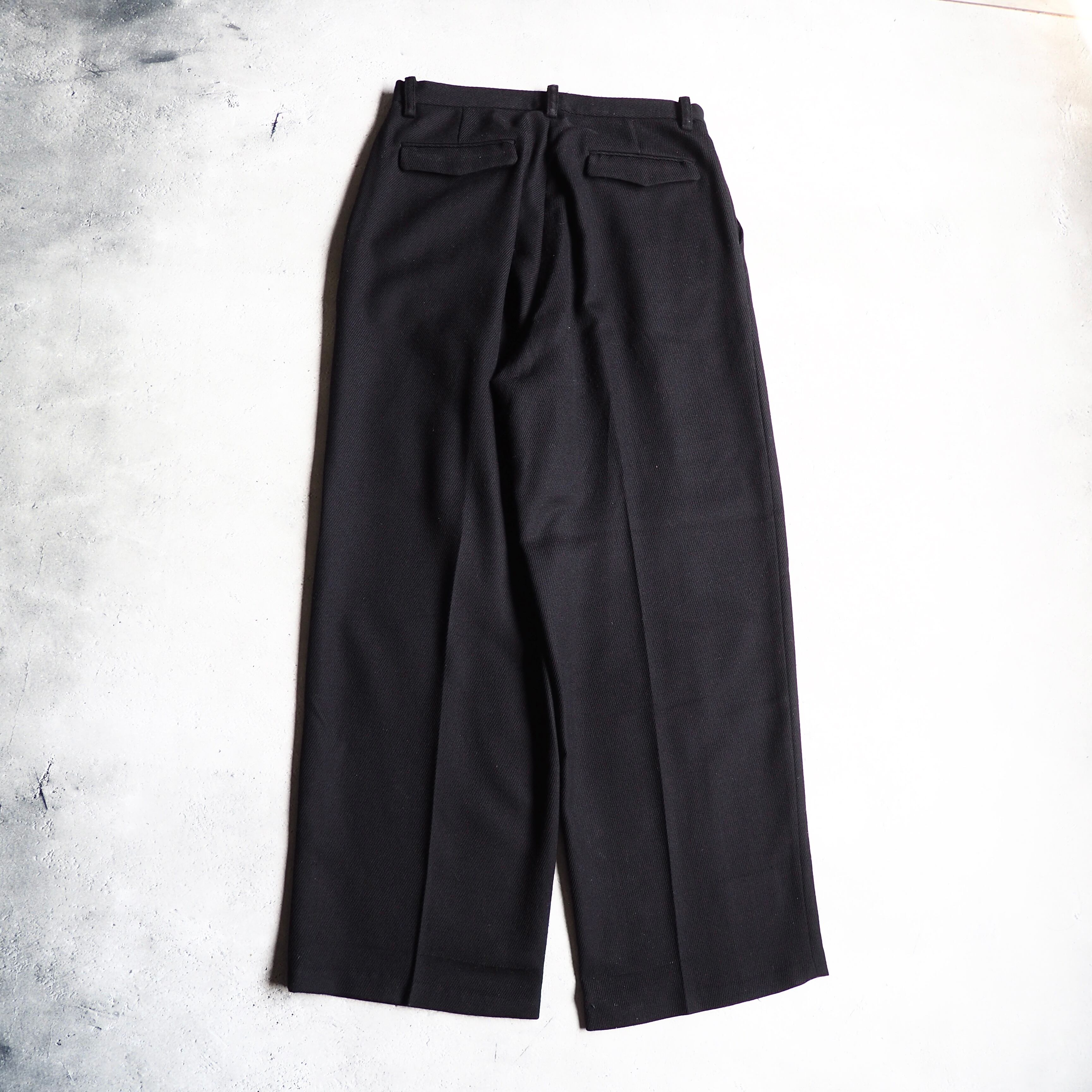 " the Sakaki " ” 極上 ” Black Beautiful Silhouette Wide slacks Pants