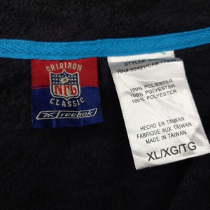 90s　NFL　ハーフジップ　フリース　アノラック　パンサーズ　刺繍ロゴ　裏起毛