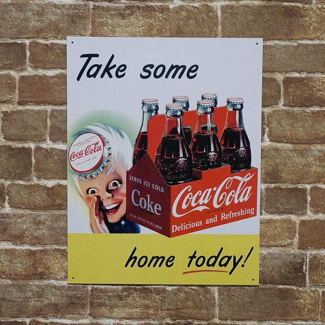 コカ・コーラ （Take Some Home Today）アメリカンブリキ看板