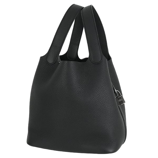 Unused HERMES エルメス ピコタンロック MM 22 トリヨンモーリス ノワール ブラック シルバー金具 K刻印 2025年 未使用