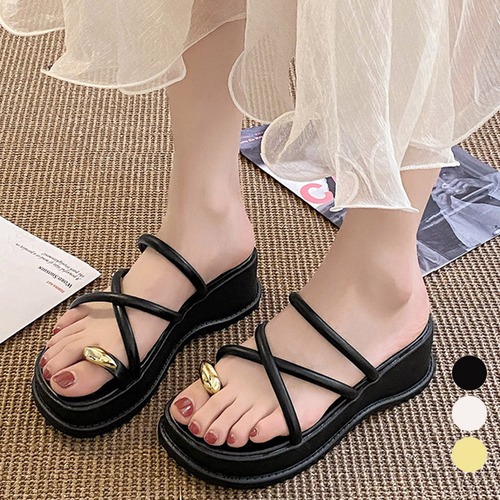 【日本倉庫即納】 厚底 親指トングサンダル レディース美脚