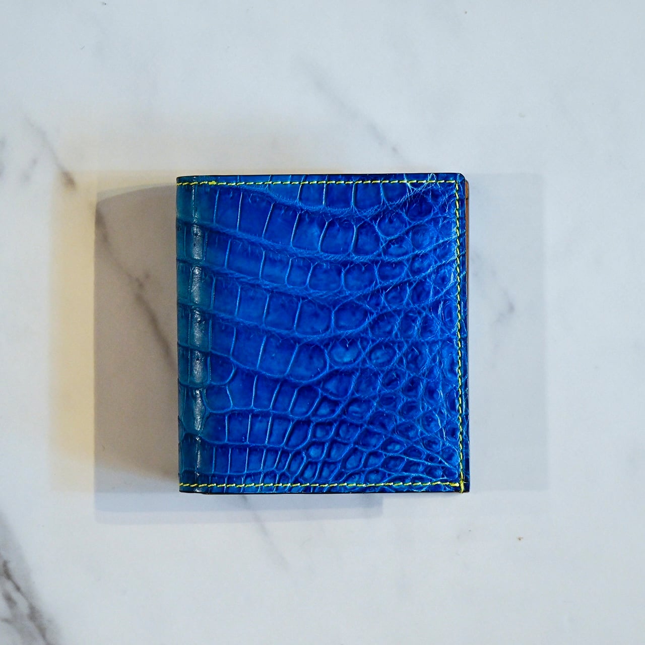 藍染めクロコダイル] ミニスナップウォレット | MASA KUSAGAYA