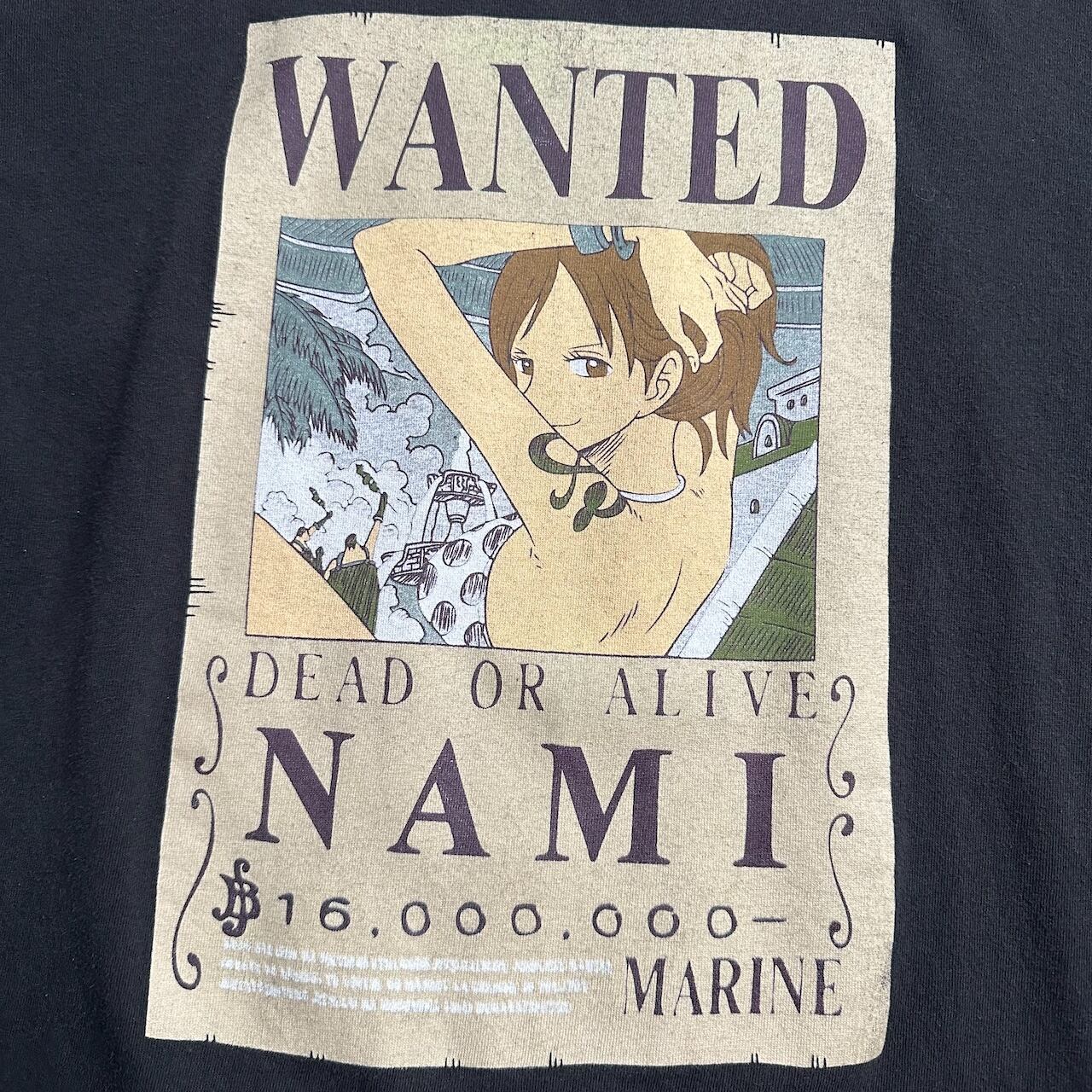 ONEPIECE ワンピース ナミ アニメTシャツ 黒 | RUFFY
