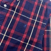 Gymphlex ジムフレックス チェック BD 長袖 ネルシャツ L/レッド×ネイビー メンズ
