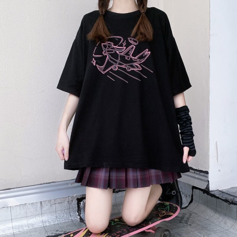 プリントTシャツ シャツ サマールーズ 大人ガーリー スウィート キュート カジュアル 夏物 萌量不足58418894400