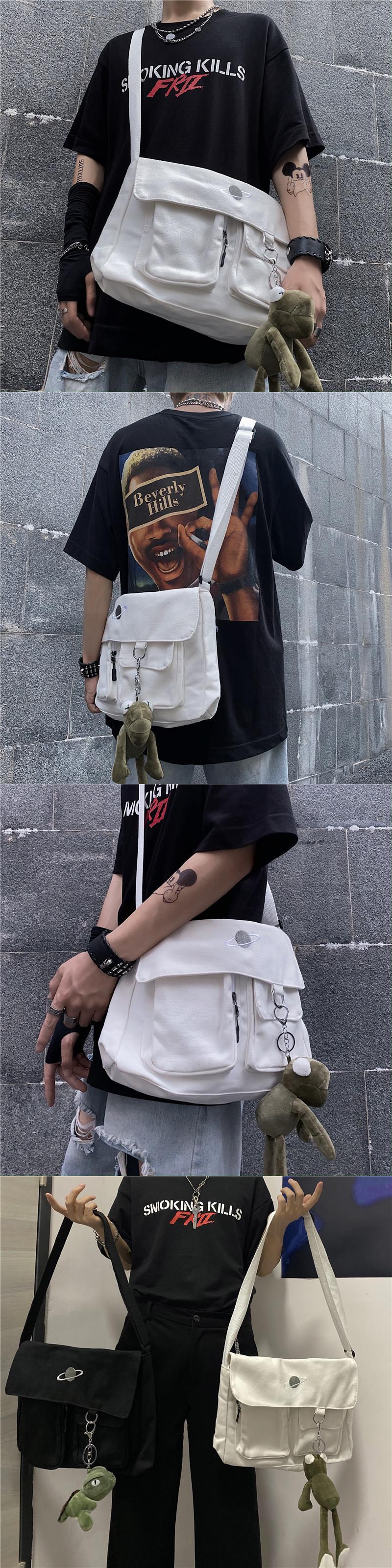 KOREA コズミック刺繍メッセンジャーバッグ ショルダーバッグ メンズ