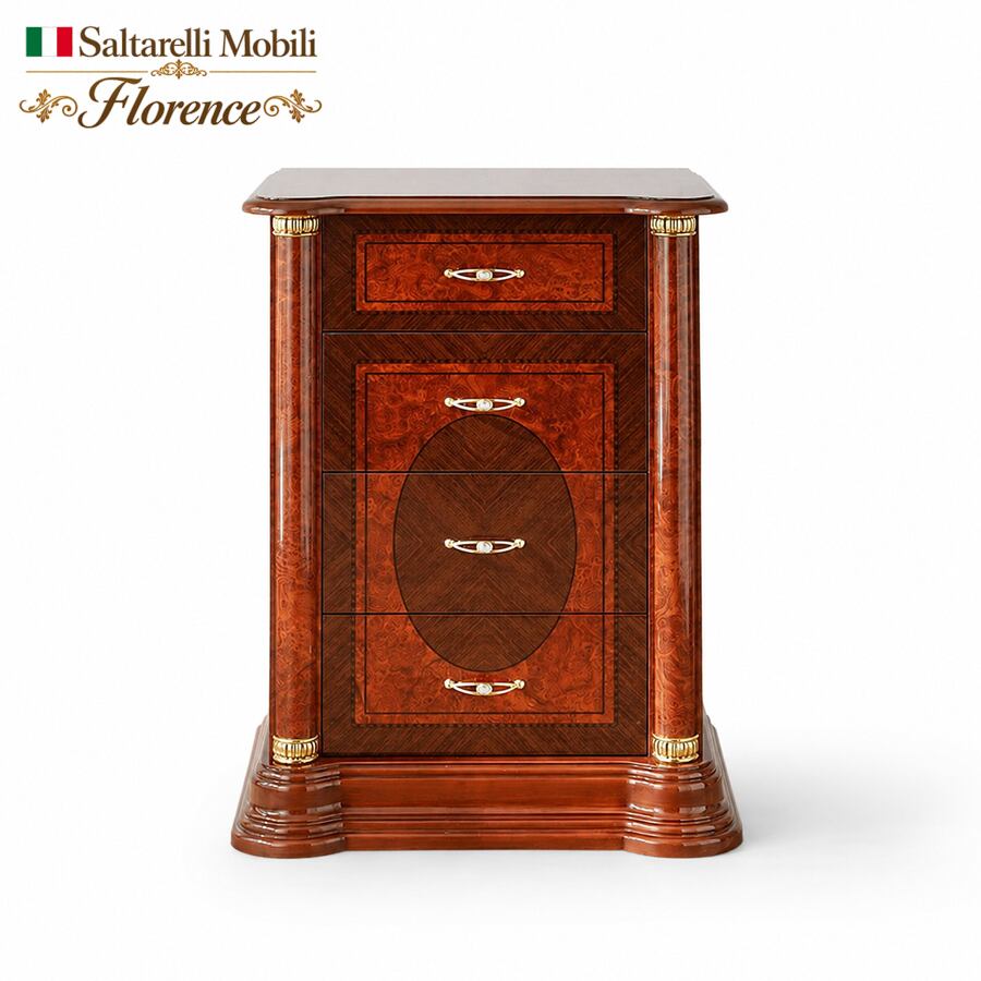 イタリア・サルタレッリモビリ フローレンス 4段チェスト REB3-5024-BR