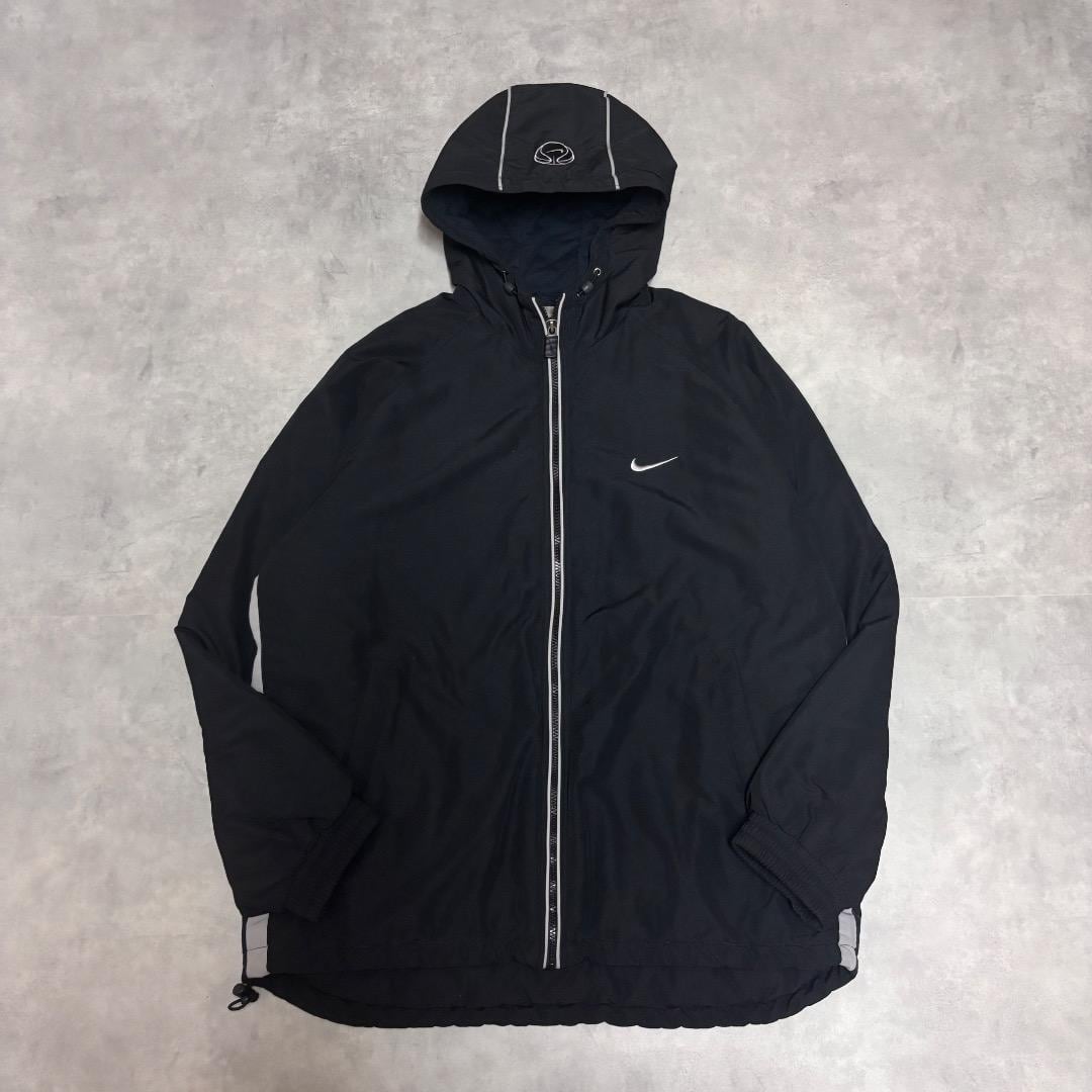 NIKE ナイキ 中綿ジャケット フード 刺繍 古着 00s L 黒 16548