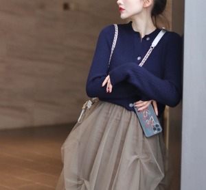 short knit cardigan【2025031202】