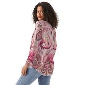 Women's Babydoll Neck Casual Top Paisley 4452