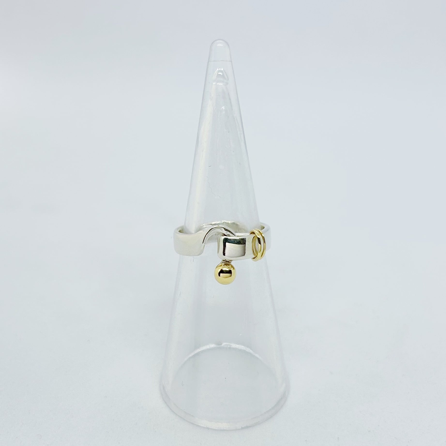 TR7145】Tiffany&Co. hook&eye ring/silver925,K18/ティファニー