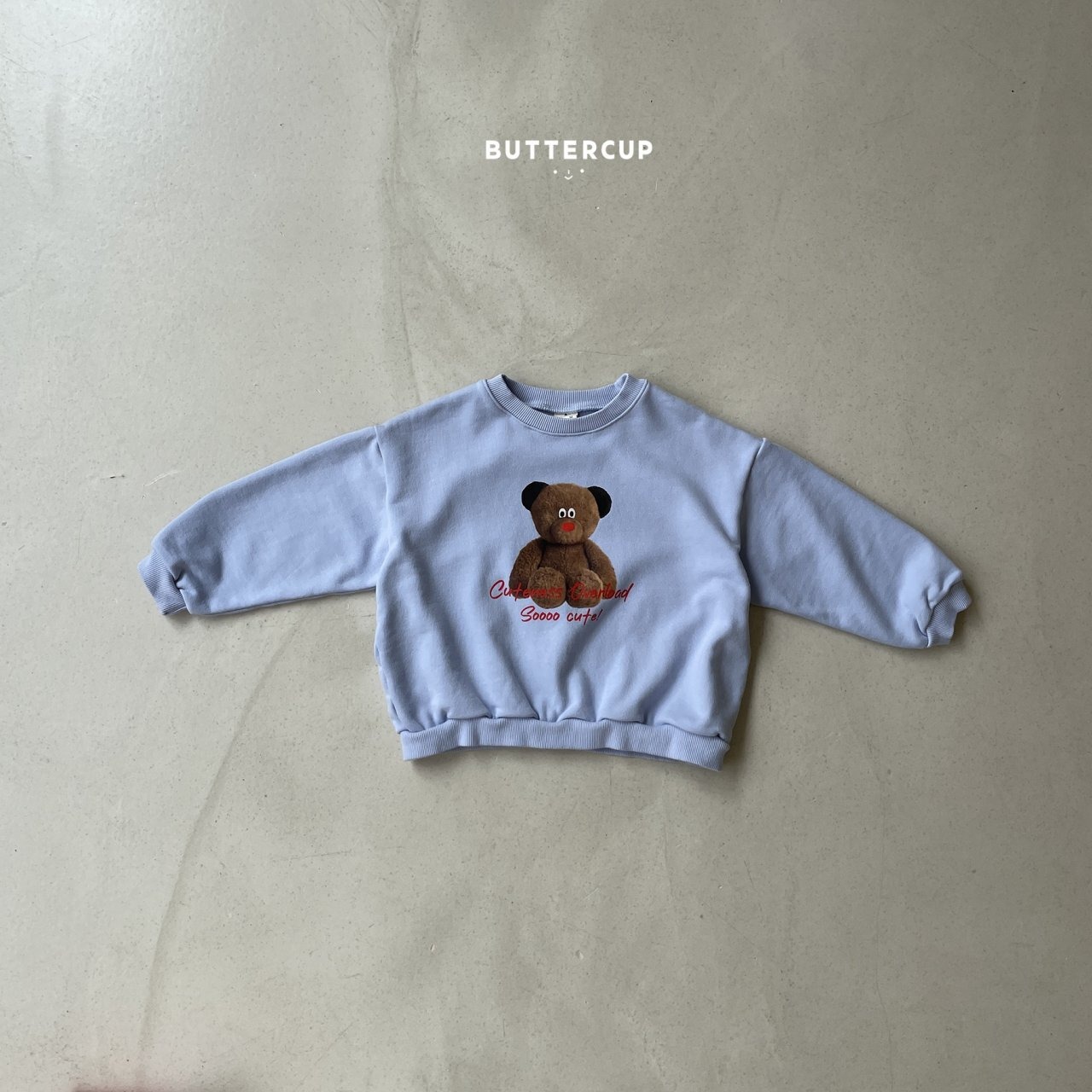 【Butter cup】ビッグベアスウェット 80〜110cm レッド 241020 - 10