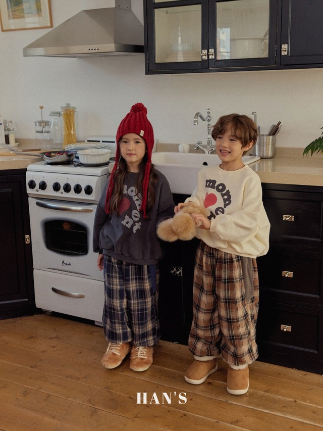 フリースチェックパンツ 【HANS】