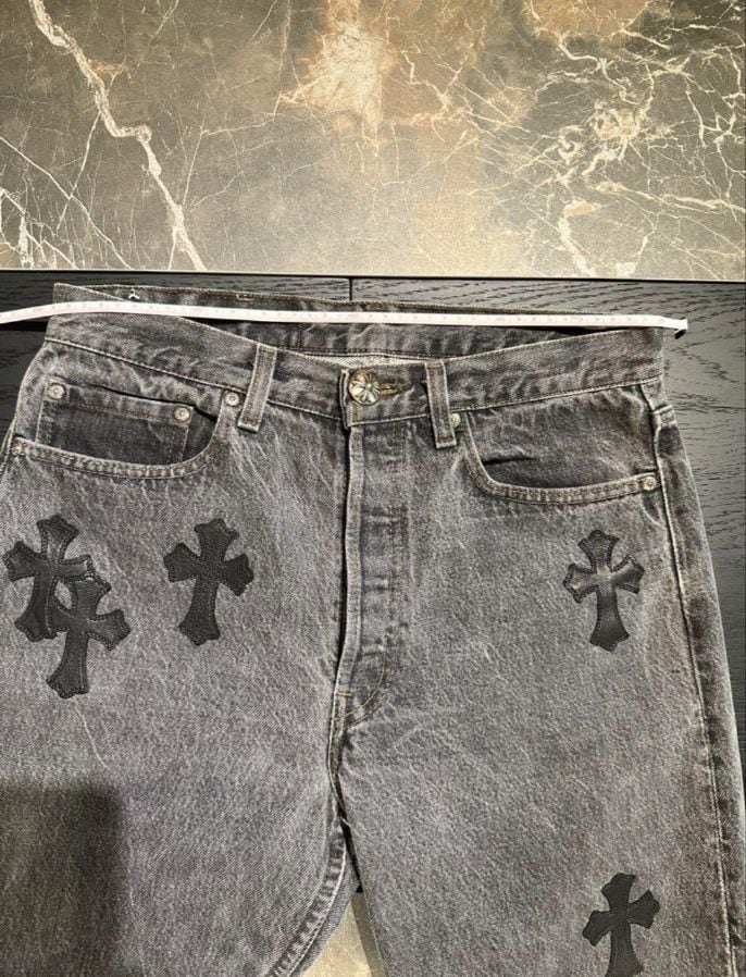 CHROME HEARTS クロムハーツ × リーバイス 501 クロスパッチ デニム