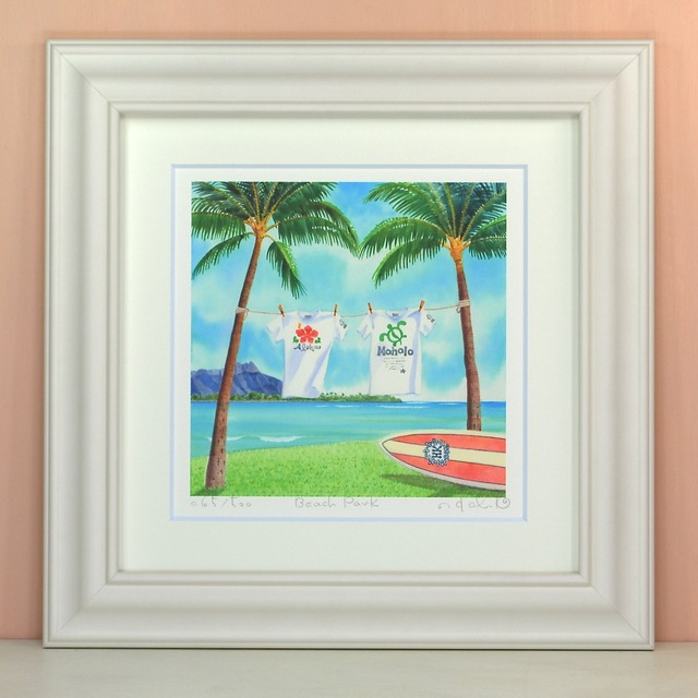 栗乃木ハルミ「Beach park」 cタイプ　絵画・ 額入りアート