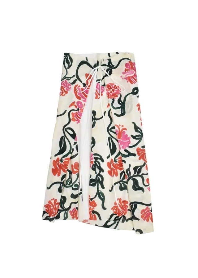 MARNI｜L21S-MAR-SK02 "Flower Print Wrap Skirt " WHITE |SIZE:40