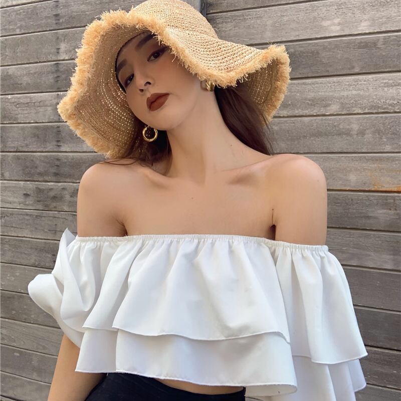 サマーショートカラーレッドトップス シャツ レディース 夏物 ドラファッションホール70452852754