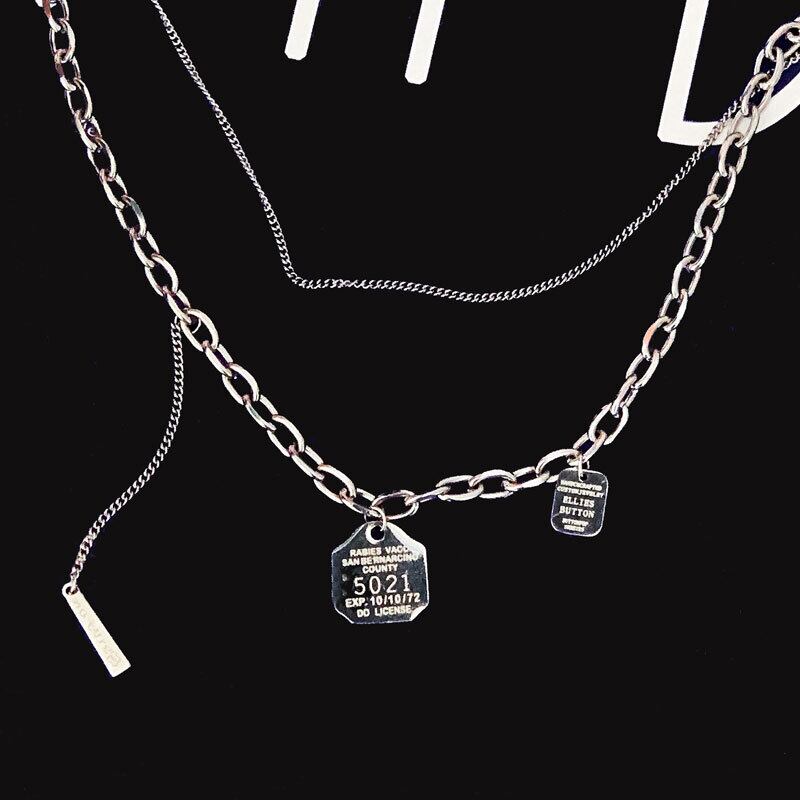 トレンドスタイルダブルチェーン アクセサリー ネックレス メンズ