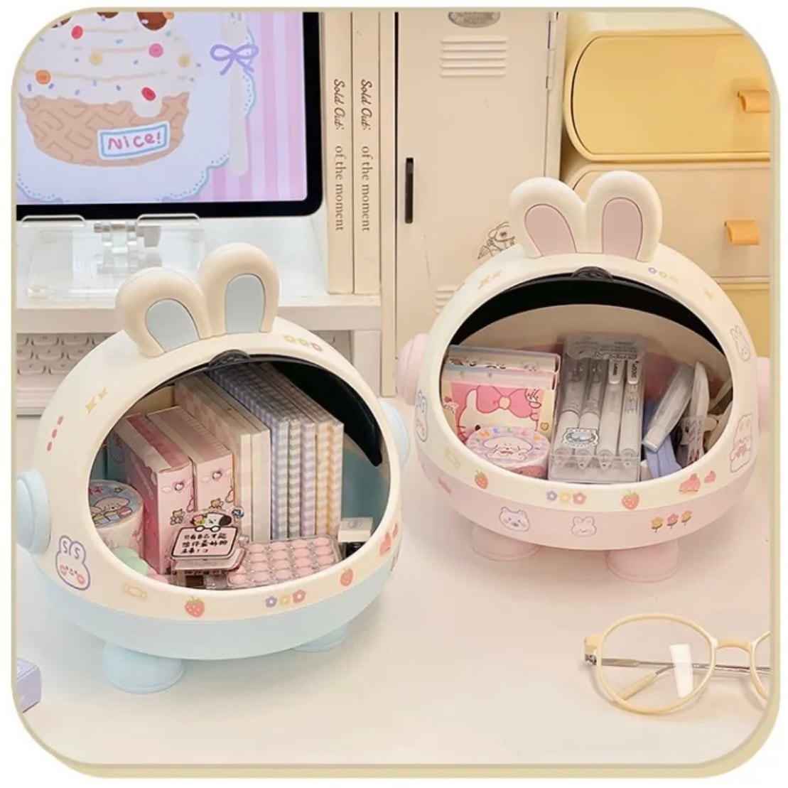 ウサギモチーフ中型収納ボックス　漆 うさぎの収納ボックス｜2タイプ選択可 | moncoffret