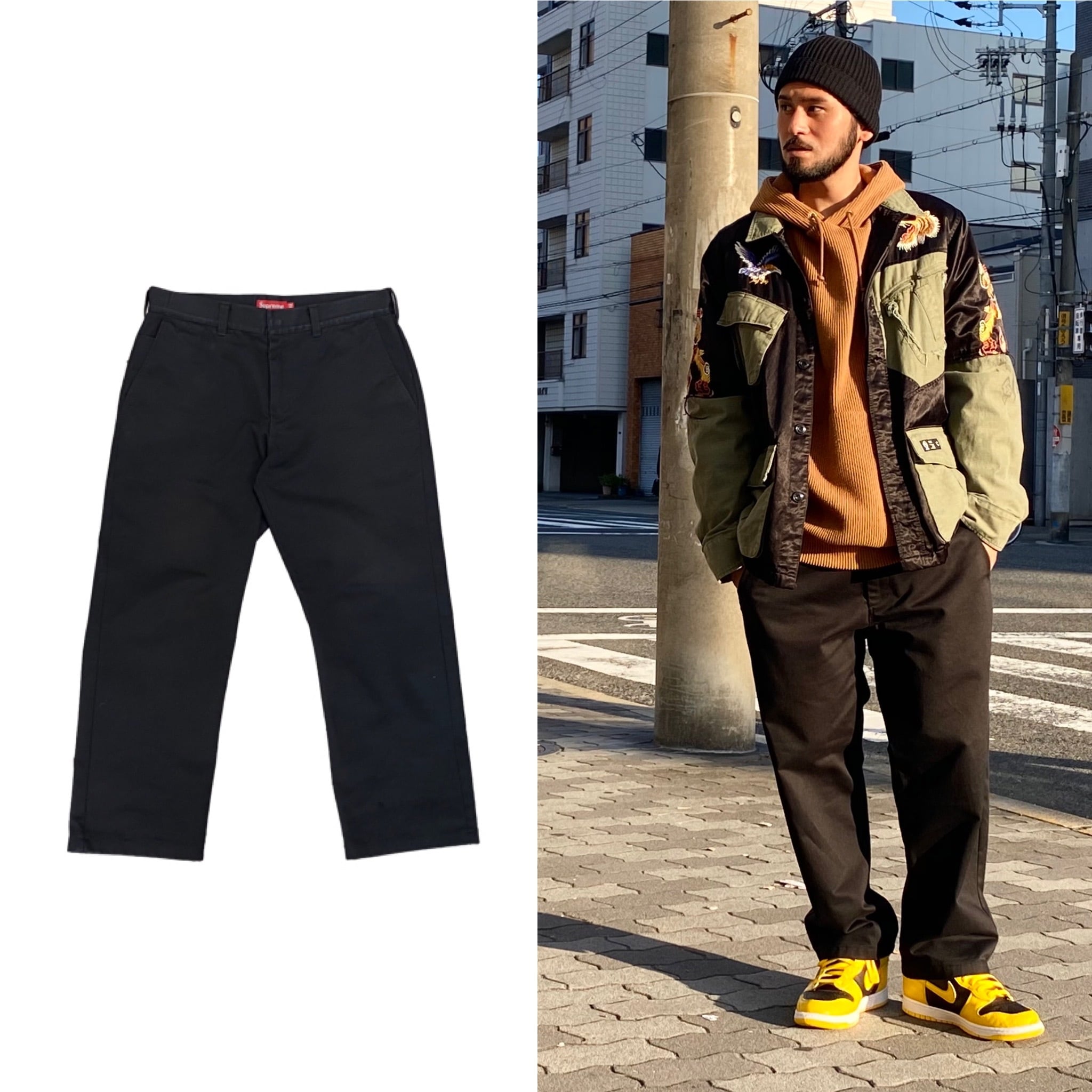 Supreme WORK PANT BLACK 32 32.5KJ0757 | BRAND BUYERS OSAKA