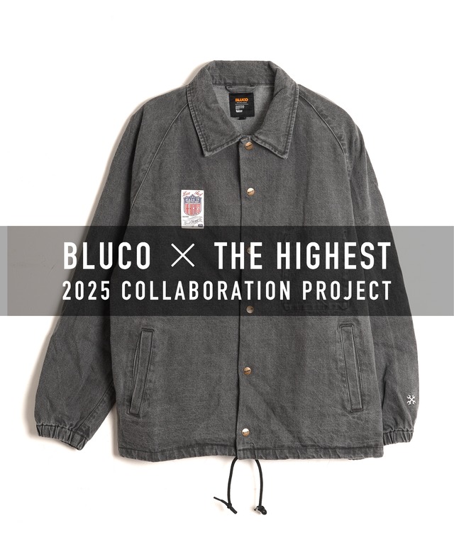 【BLUCO × THE HIGHEST】DENIM COACH JACKET 【Black】