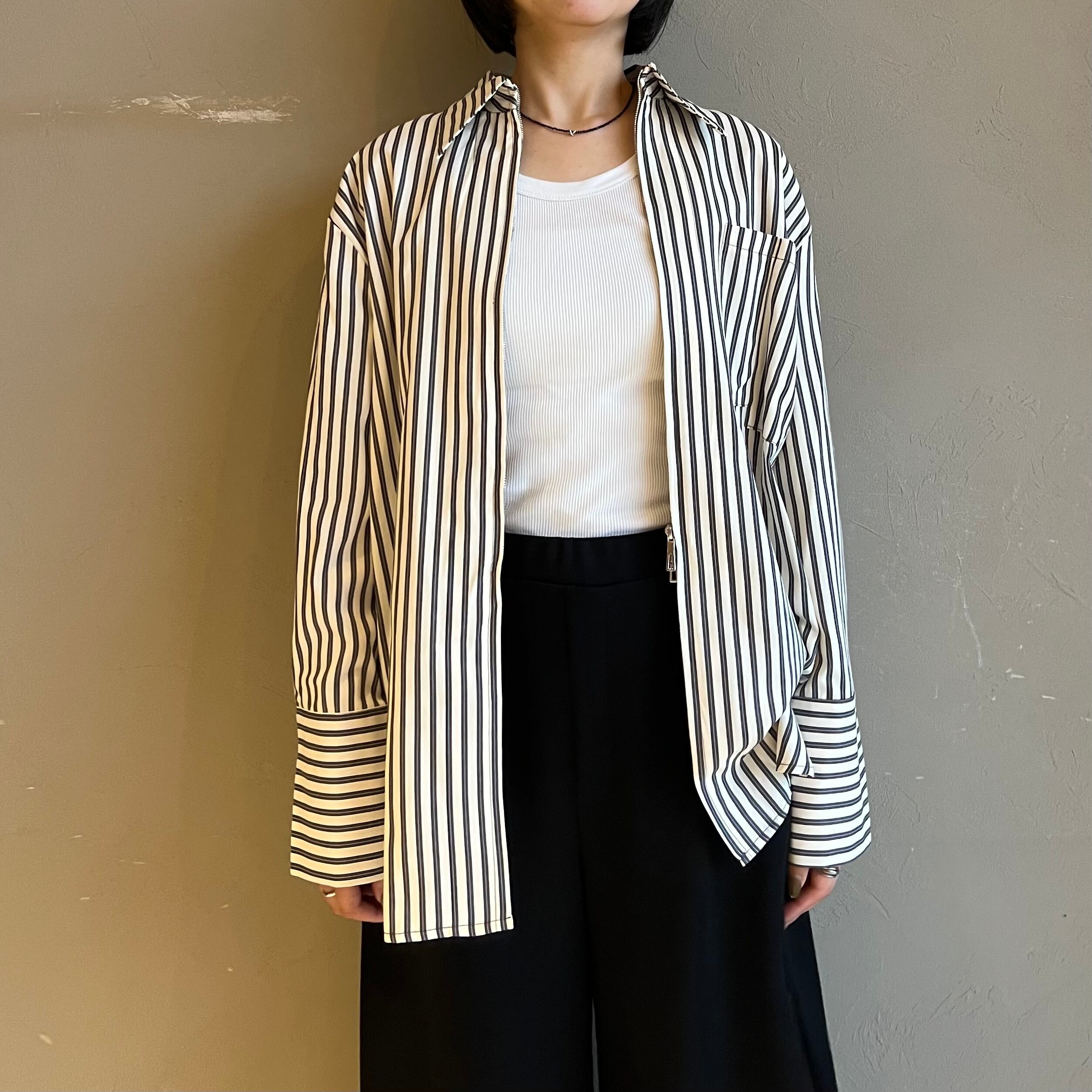 Wジップストライプシャツ | valance 福井｜レディース セレクト