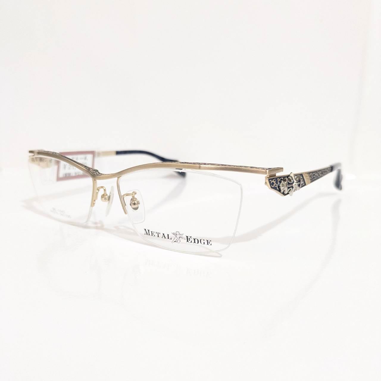 【METAL EDGE】スクエアナイロールフレーム マットゴールド