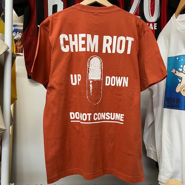 【FUNK別注カラー】CHEM RIOT / UP DOWN T-SHIRT（ヘイジーオレンジ）