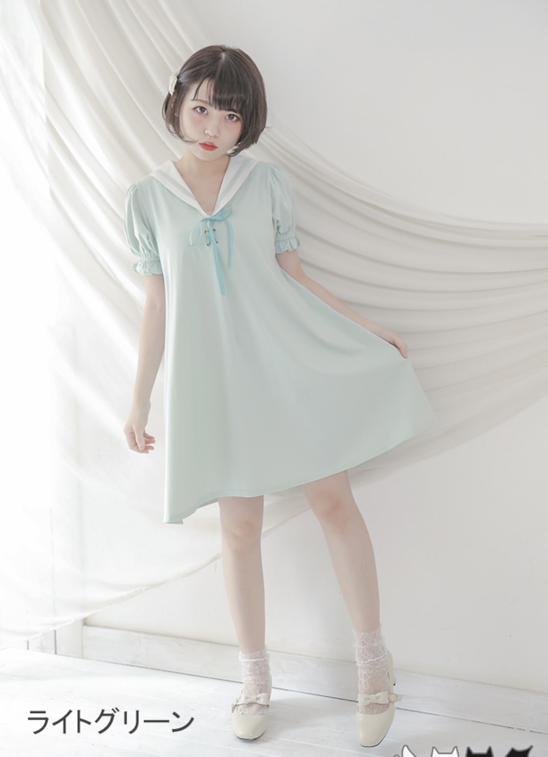 Moi-meme-Moitie紺色クラシックコルセットスタイル 焼い 