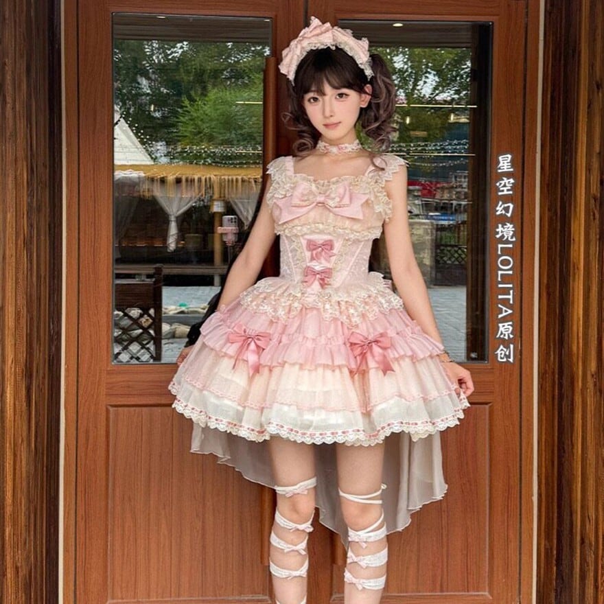 甘ロリ ブラウス シフォンフリル オフショル風 半袖トップス