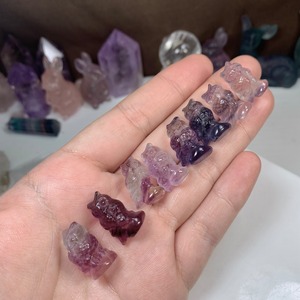 在庫セール・可愛い小さいフローライトふくろう