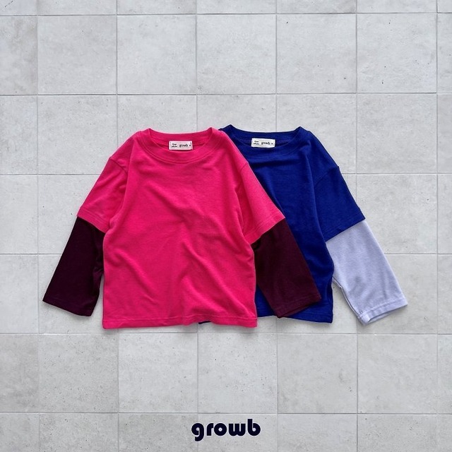 韓国子供服 / growb / メインズ Tシャツ / 秋服 *XS~JM*