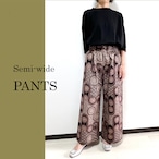 セミワイドパンツ/フリーサイズ/アフリカンプリント(sw-15)
