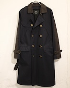 BLACK LABEL CRESTBRIDGE Leather Patch 2tone Trench Coat