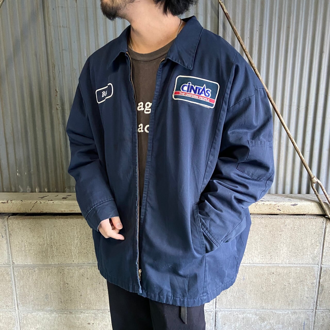 ビッグサイズ CINTAS 企業ロゴ ワッペン ワークジャケット 