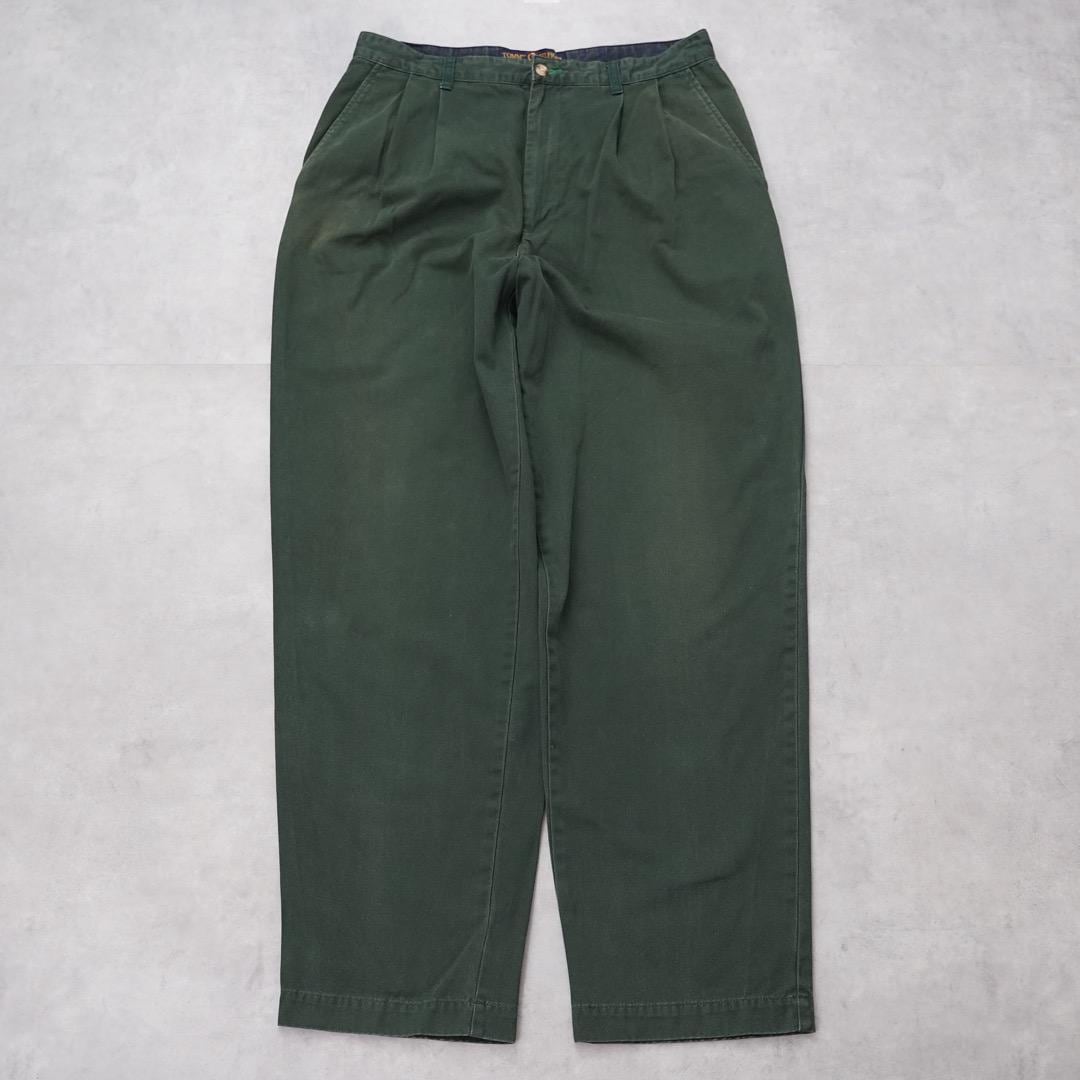 トミーヒルフィガー ゴルフ W34 チノパン 00s 緑 ストレート 14188