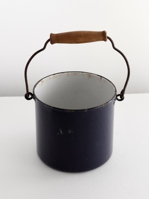 ヴィンテージ ハンドル ホーロー ポット / Vintage Enamel Pot with Handle