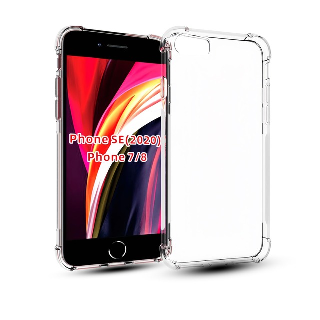 対応 iphone8 iphone7用の ケース クリア iPhone SE2 iPhone SE3 iPhone8 iPhone7用のカバー TPU 超薄型 超軽量 耐衝撃 エアバッグ 滑り止め すり傷防止 薄型 軽量 シェル スリム 携帯便利(透明)