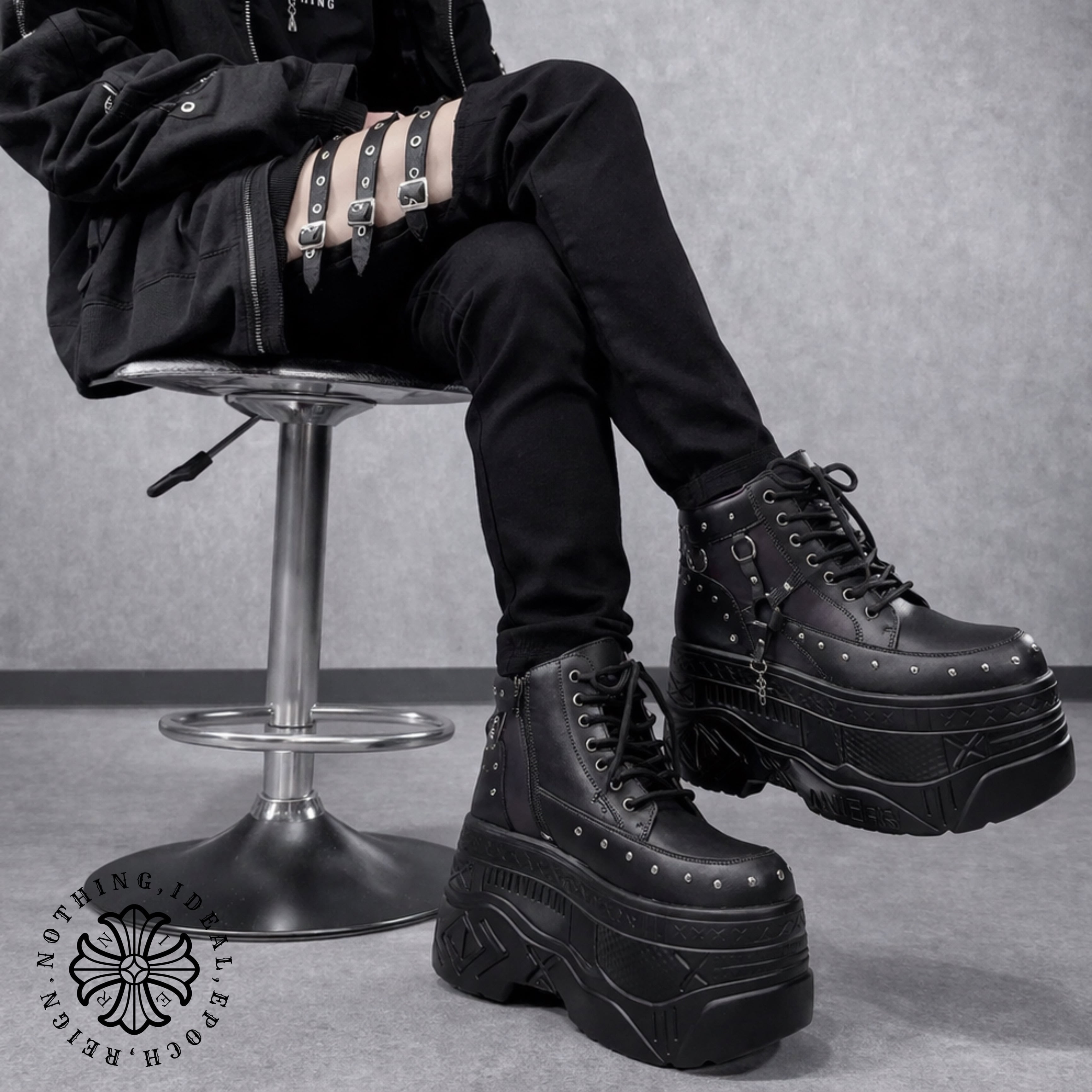 高品質GOTHIC厚底スニーカー【NIGHT PURPLE】《23cm〜27cm 5サイズ展開
